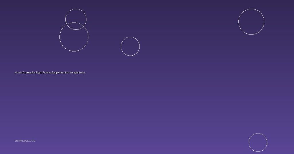 How to Choose the Right Protein Supplement for Weight Loss in 2026