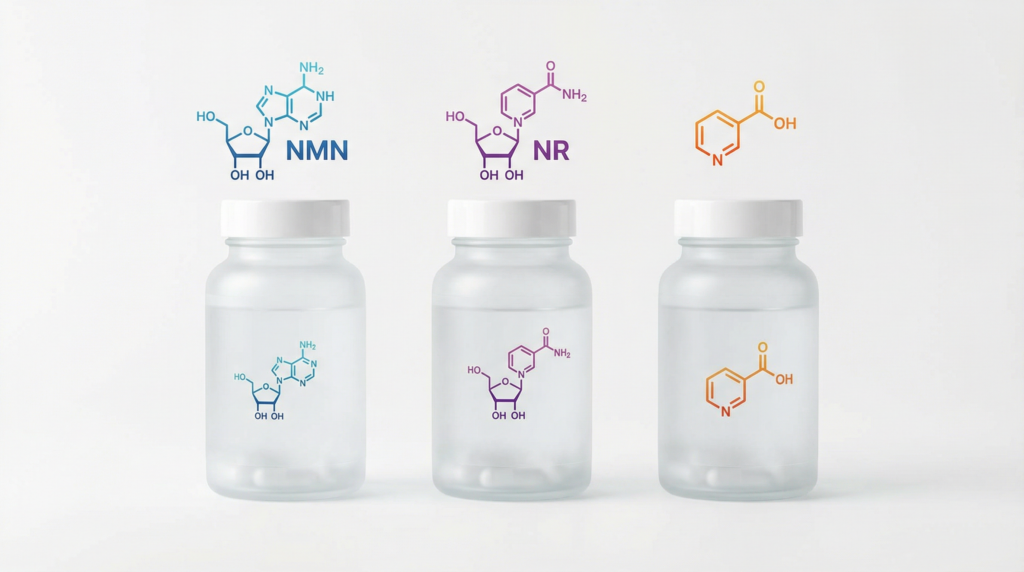 NAD+ Boosters Compared: NMN vs NR vs Niacin for Anti-Aging in 2026 - Featured Image