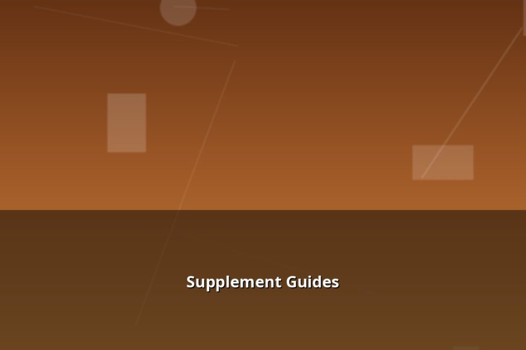 Supplement Guides
